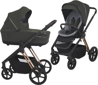 Carrito de Bebé Espiro Miloo 2.0 Duo con Accesorios | Capazo y Silla de Paseo Premium